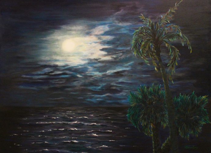 Lillian Coury- Summer Moon, Acrylic