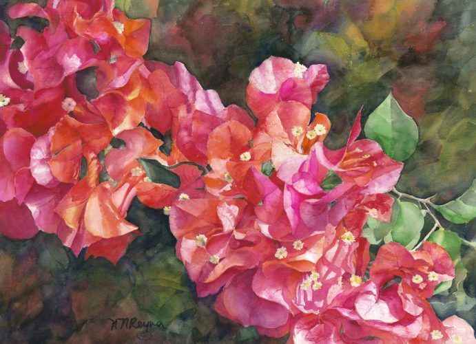 33 - Nancy Reyna - flamboyant - watercolor - 30x22